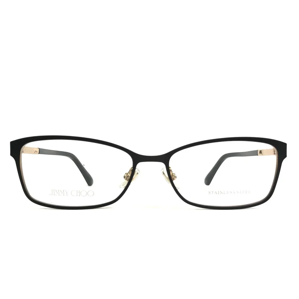 Jimmy Choo Eyeglasses Frames JC288 807 Matte Black Shiny Gold Crystals 54-16-140